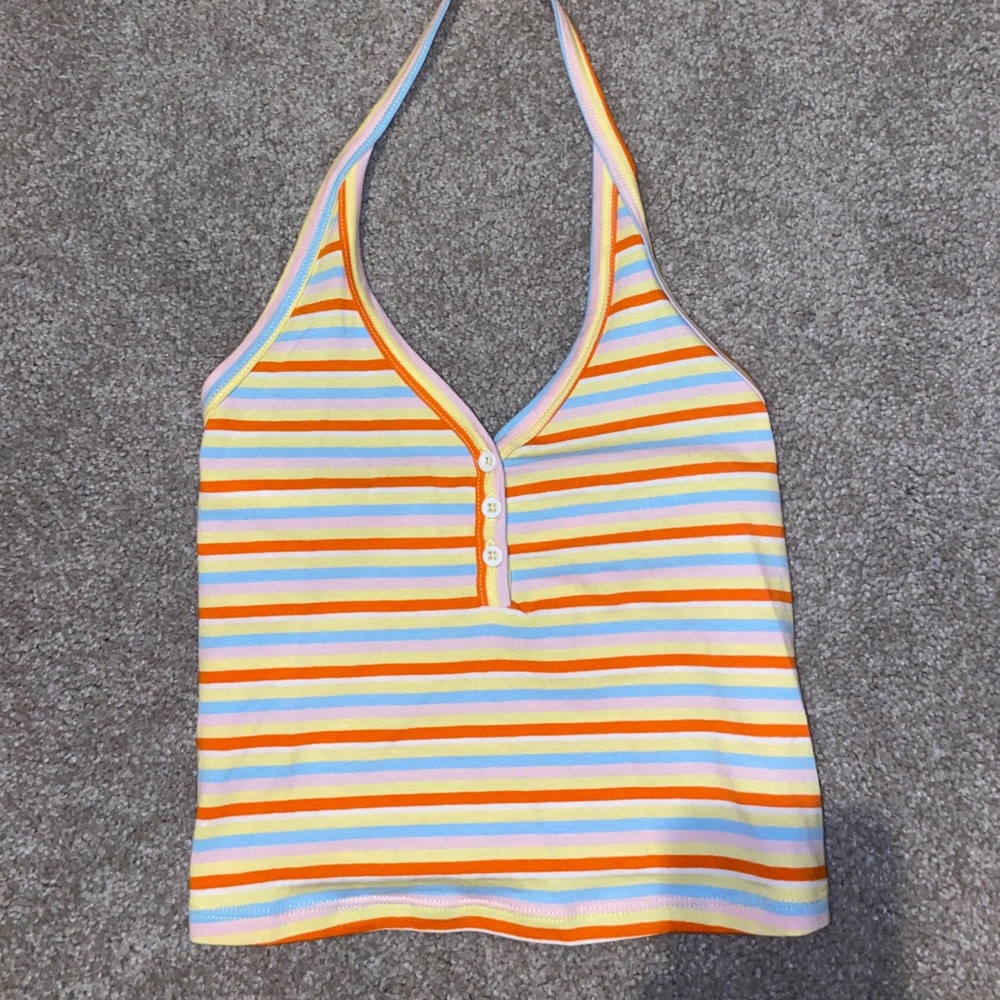 Cropped Colorful Halter Top